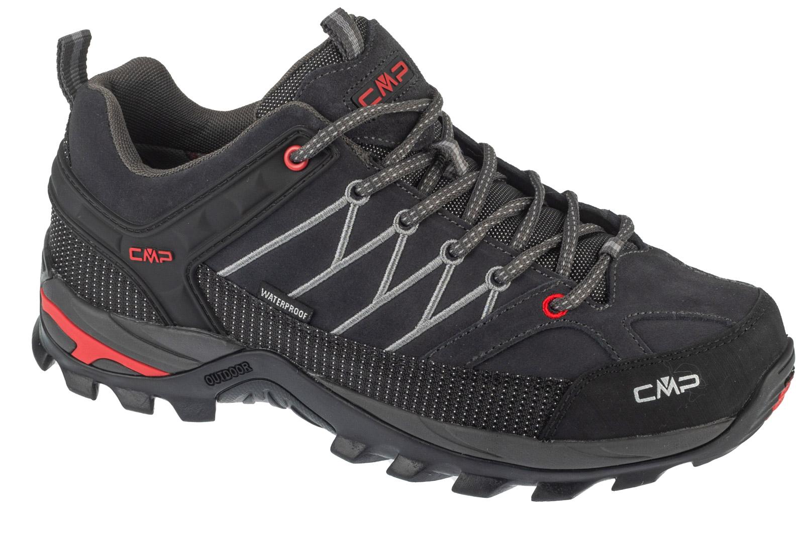 CMP Rigel Low WP, Herren graue Trekkingschuhe 46 grau