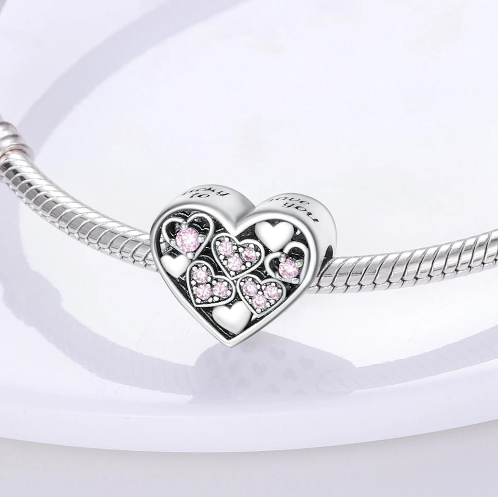 Pink Charms Cute Lovely Butterfly Perfume Girl Dangle Charms Beads Fit Bracelet Pendant Making for Woman Jewelry Gift