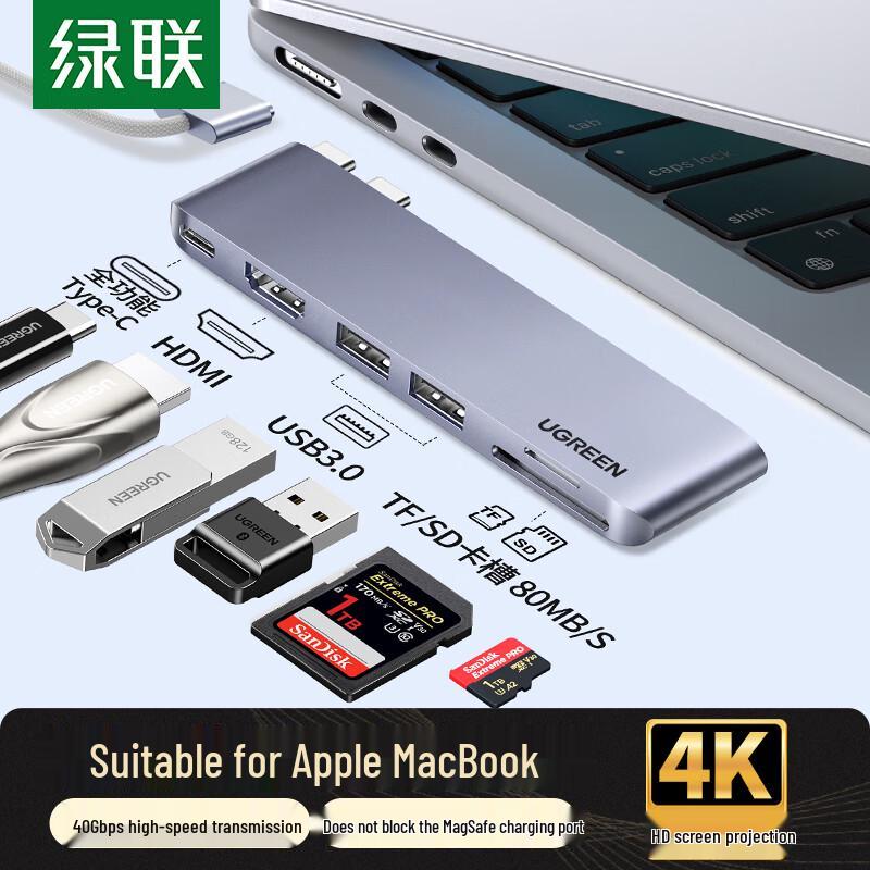 UGREEN 6-in-1 Type-C Hub for MacBook Pro/Air (M3/M4)