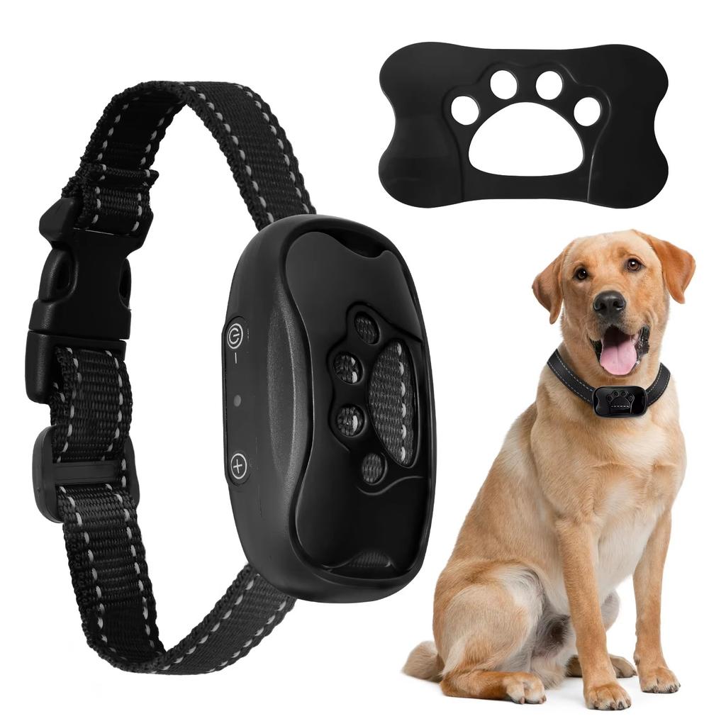 Pet Dog Anti Barking Device Dogs Training Collar USB Rechargeable Ultrasonic Stop Barking Vibration Anti Bark Collar Accessories