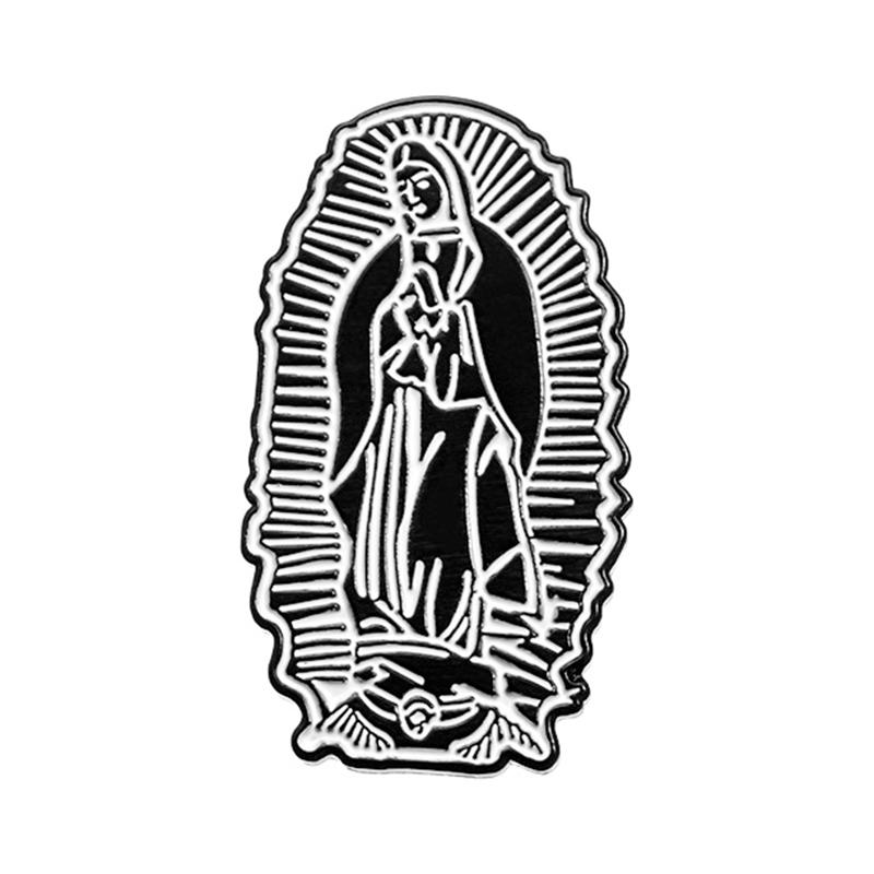 Our Lady of Guadalupe Enamel Pin Virgin Mary Praying Catholic Religious Retro Christian Brooch Badges Jewelry Gifts for Friends