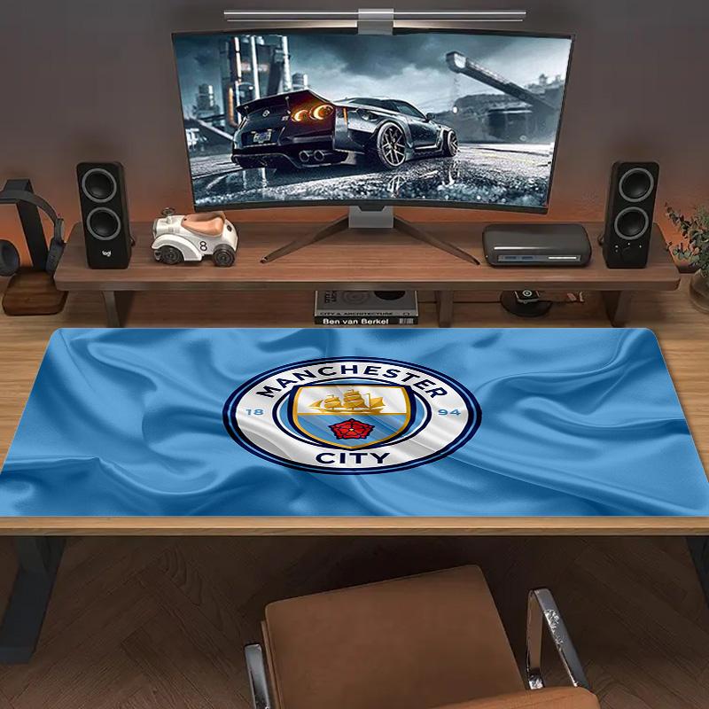 Manchester City F.C Large Size Mouse Pad Large Gaming Table Cushion Non-slip Laptop Tablet Big Mousepad XXL Mat Mini PC Playmat With Lock edge