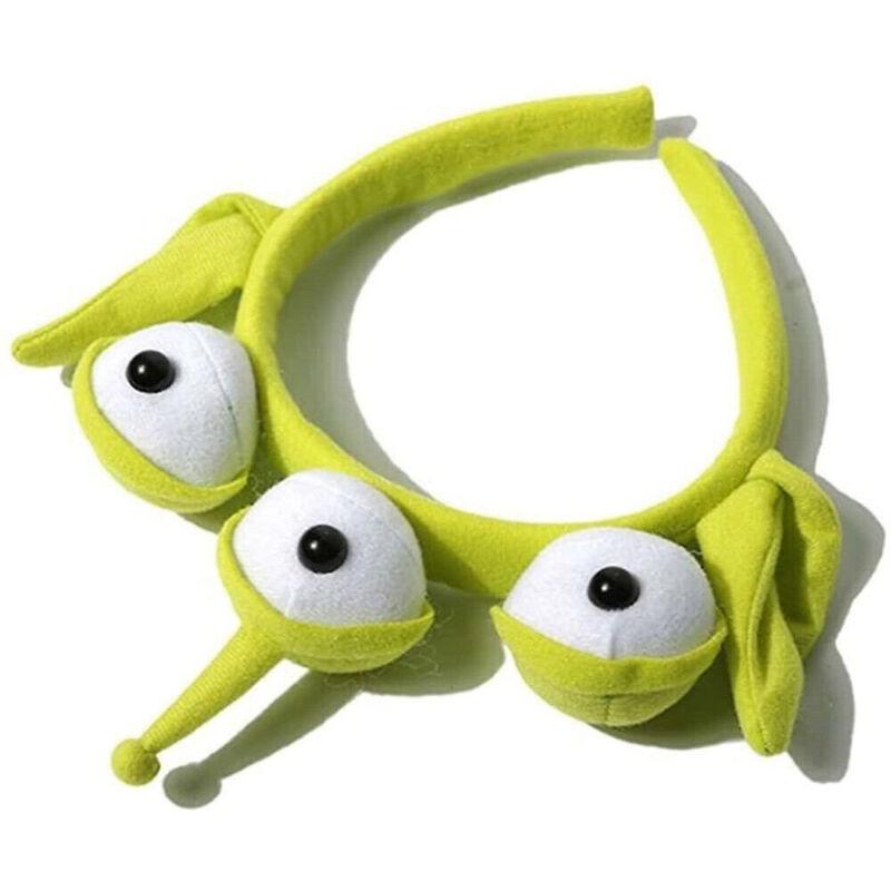 Tiara Fofa de Pelúcia de Monstro Alienígena Verde Para Cosplay e Festas
