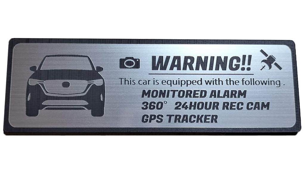 Honami Works Security Dash GPS Tracker Sticker CX-60 Emblem, 24-Hour Surveillance, Cam,