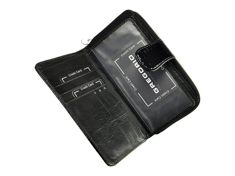 Echtes Leder + Damen-Portemonnaie aus Kunstleder Gregorio GL-116