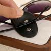 Stylish Minimalist Solid-Color Eyeglass Storage Clip Snap-Fastener Leather Neck Strap Holder Durable Glasses Organizer