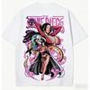 One Piece Boa Hancock "Pirate Empress" Character Collage Vintage Oversized White T-Shirt | Shonen Anime Fan Unisex Streetwear Tee