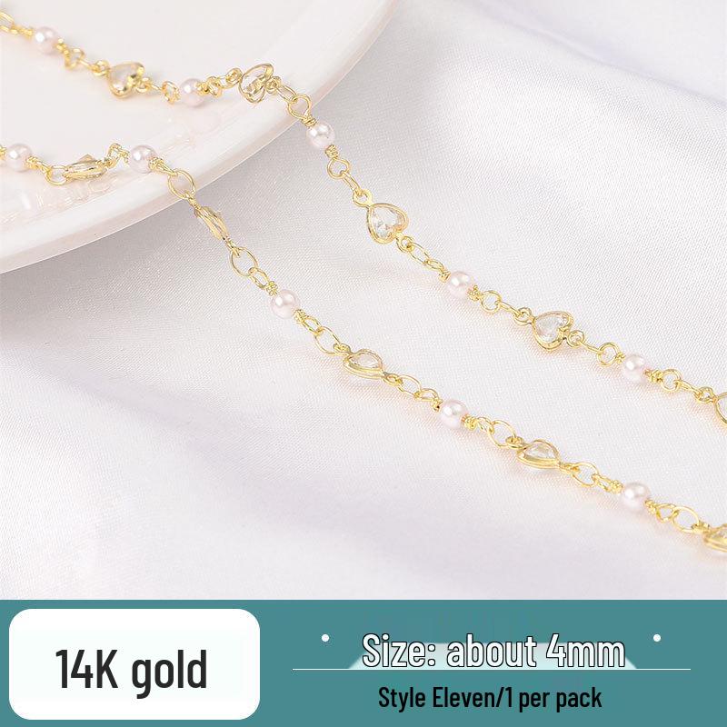 14K Gold-Filled Pearl Chain for Handmade Jewelry: Bracelet, Necklace, and Earrings Components
