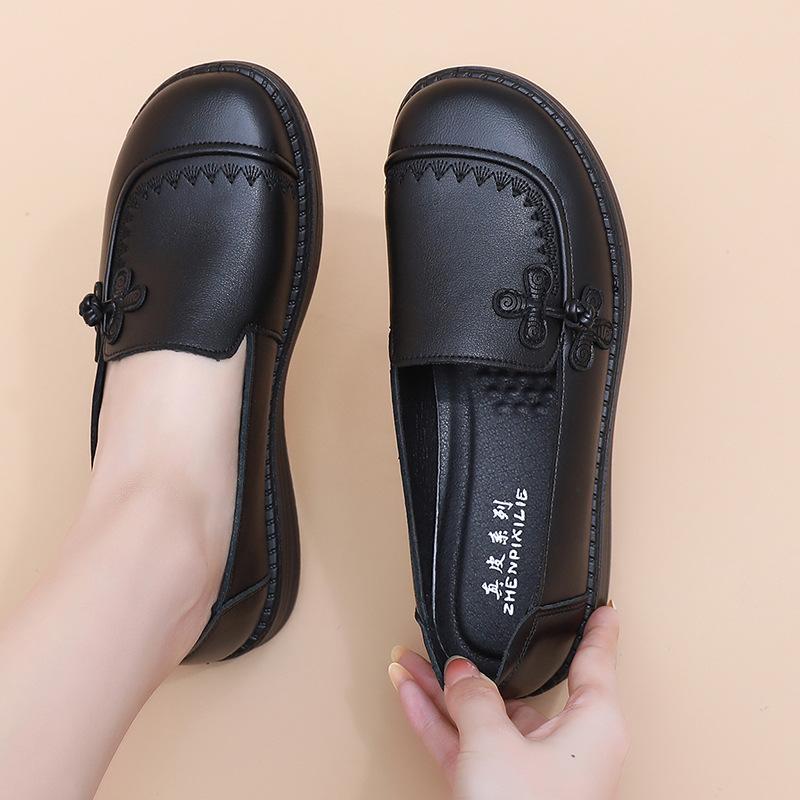 Round-toed Retro Single Shoes for Women, Versatile, Casual, Comfortable, Flat and Soft-soled