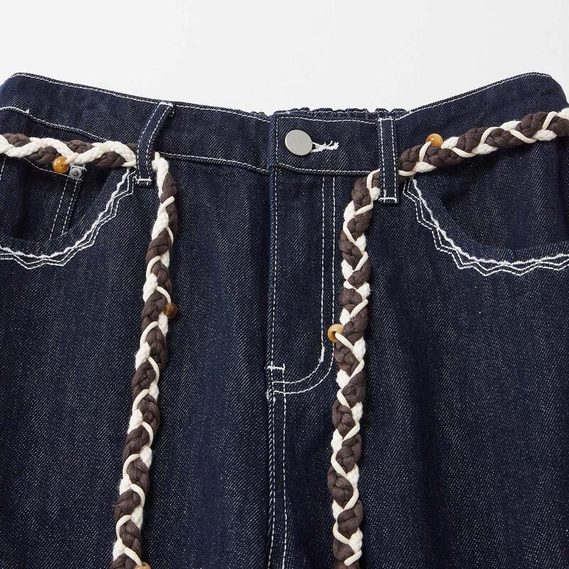 IEF 2025 Autumn Plus Size Denim Wide-Leg Pants