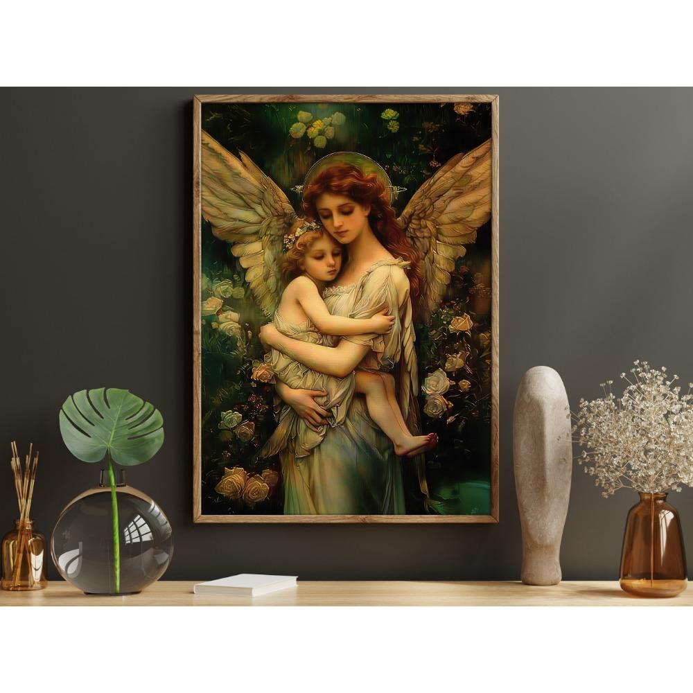 Vintage Catholic Poster Print Jesus Wall Art Holy Mother Maria Canvas Painting Living Room Bedroom Decoration