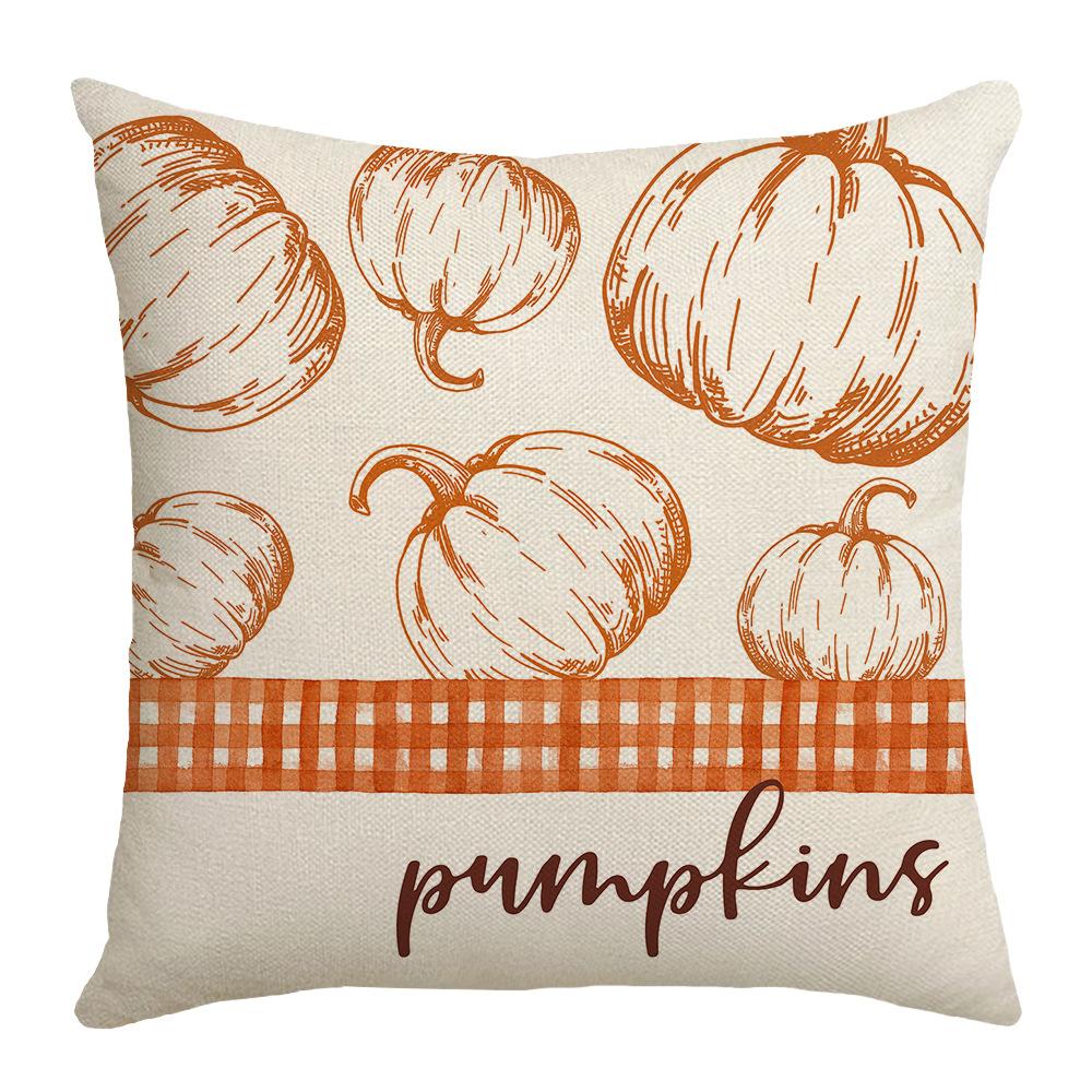 

Decorative Home Pumpkin Letter Digital Printing Living Room Bedroom Bay Window Sofa Car Pillow Case 45 * 45Cm (excluding pillow core)