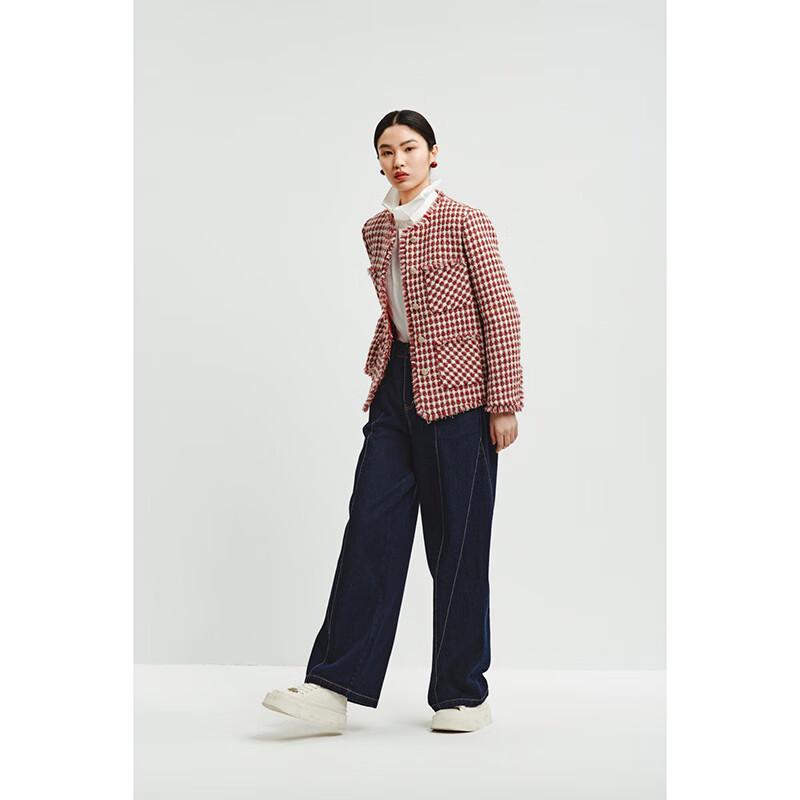 

Gejin Весенне-осенняя клетчатая повседневная женская куртка в стиле маленького аромата L