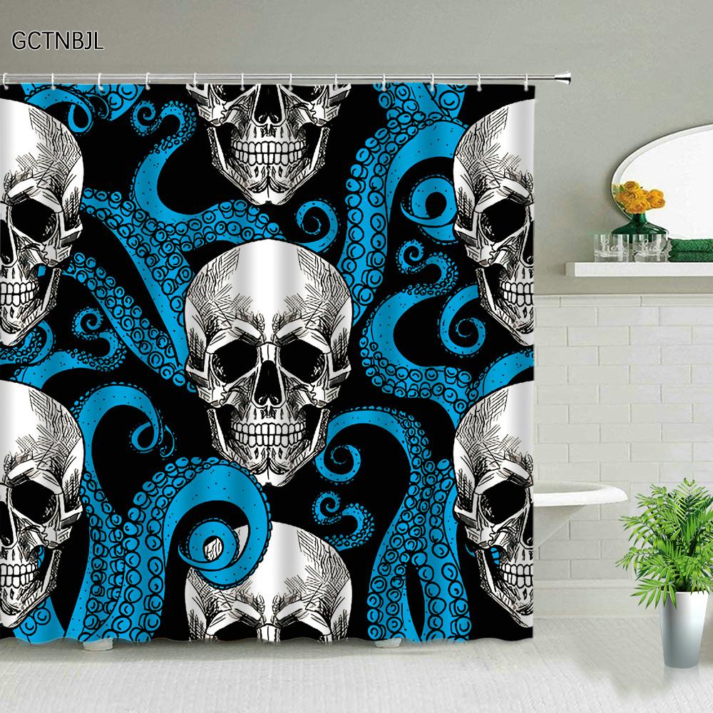 Halloween pumpkin Lantern Shower Curtain Bathroom The Terrible  Forest Wood Ghost House Tombstone Fabric Bathroom Curtain Set