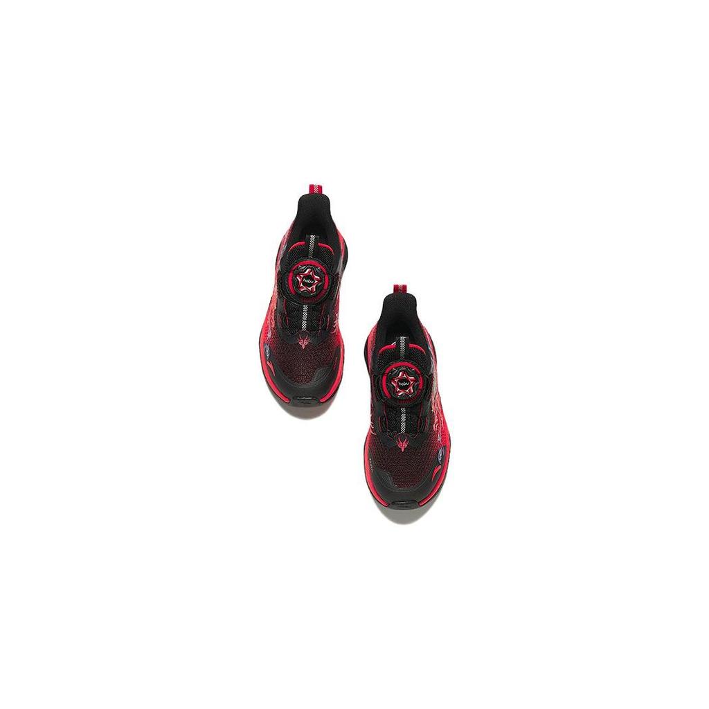 Anta Childrens Red Flame Comfortable Versatile Non-Slip Shock Absorbing Breathable Low-Top Running Shoes Kids Running Shoes Black 312419912-3