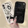 Marvel Spiderman Ironman Coole Handyhülle für iPhone 13 12 11 Pro Max 15 16 14 Plus XR 17 Air 16e XS Max Weiche Hülle