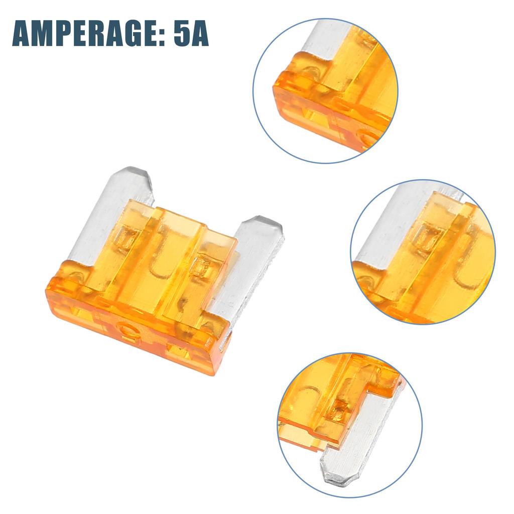 X AUTOHAUX 30pcs Low Profile Mini Style Fuse 5A Style Fuse Replacement