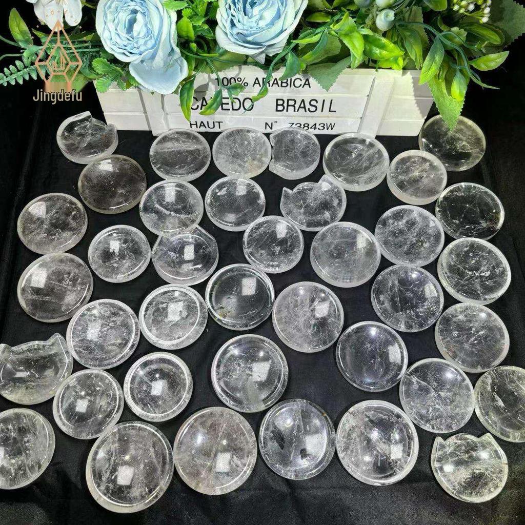 Natural White Crystal Demagnetizing Bowl - Polished Energy Stone Jewelry Desktop Ornament