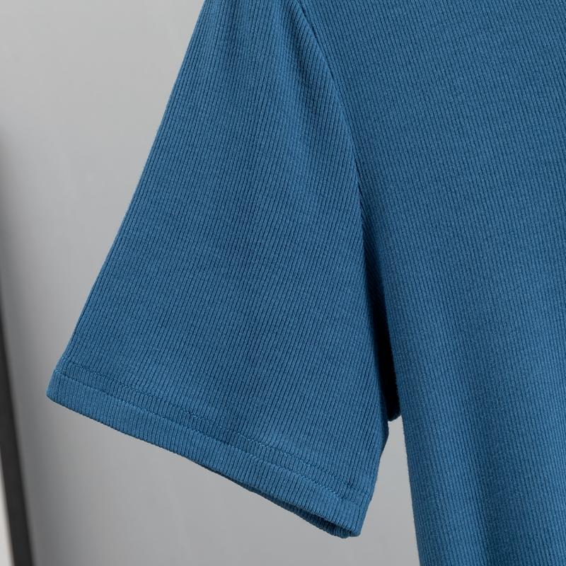 Sommer-T-Shirt für Damen aus Baumwolle, modische Qualität, S-3XL, mit Knöpfen, lässiges T-Shirt mit kurzen Ärmeln, gemütliches, atmungsaktives Oberteil