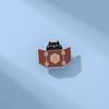 Cute Cat Black Animal Brooch Creative Alloy Badge Perfect For Casual And Styles Chic
