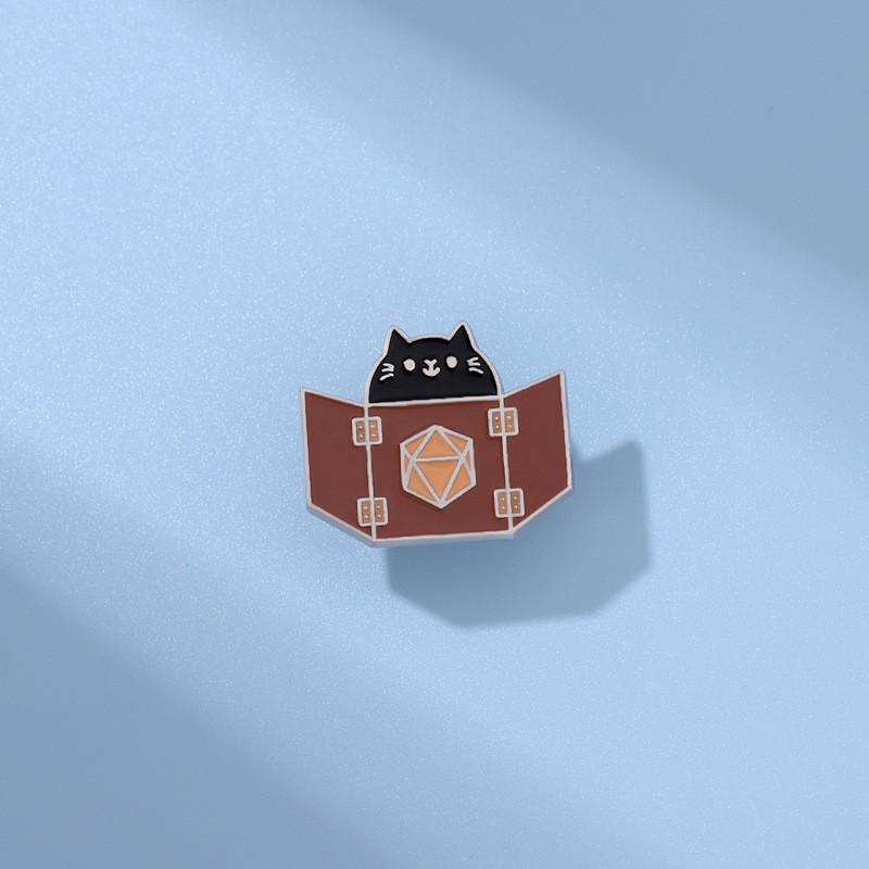 Cute Cat Black Animal Brooch Creative Alloy Badge Perfect For Casual And Styles Chic