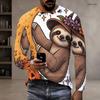 Men Plus Size Crew Neck Long Sleeve Shirt Black Gothic Skull Snake Graphic Casual Street Style Top