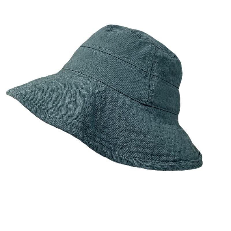 Süßer Fischerhut Kinder einfarbig lässig vielseitig retro Sonnenschutz Gesichtsschutz Beckenhut