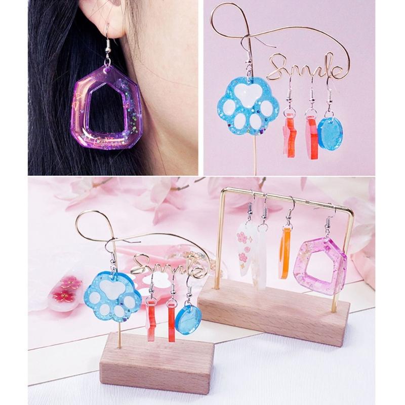 Sturdy Food Grade Silicone Mould Home Accessory for Crafting Unique Multiple Types Earrings and Pendants Daily Use