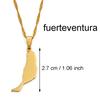 Spanien Kanarische Inseln Teneriffa/Gran Canaria/Fuerteventura/La Palma/Lanzarote Kartenanhänger Halsketten Damen Mädchen Schmuck #120121