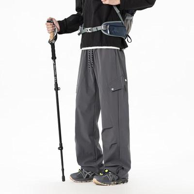 WRPCE Men's Casual Techwear Straight-Leg Pants