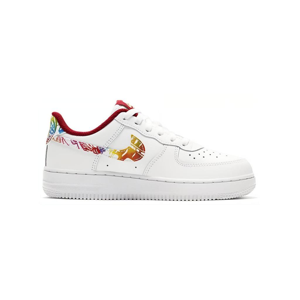 Nike Air Force 1 CNY Abriebfeste Low-Top Kinder-Skateboardschuhe Hilfe Weiß Kinder im Alter von 3-7 Jahren CU2981-191