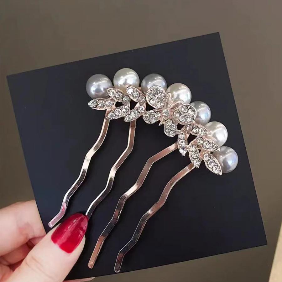 Daily Hair Jewelry for Women Girls Long Hair Holder Bling Rhinestone Hair Combs Crystal Hairpins Bride Wedding Hair Clips