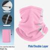 Windproof Winter Cycling Face Mask and Neck Gaiter - Double Layered Fleece Scarf