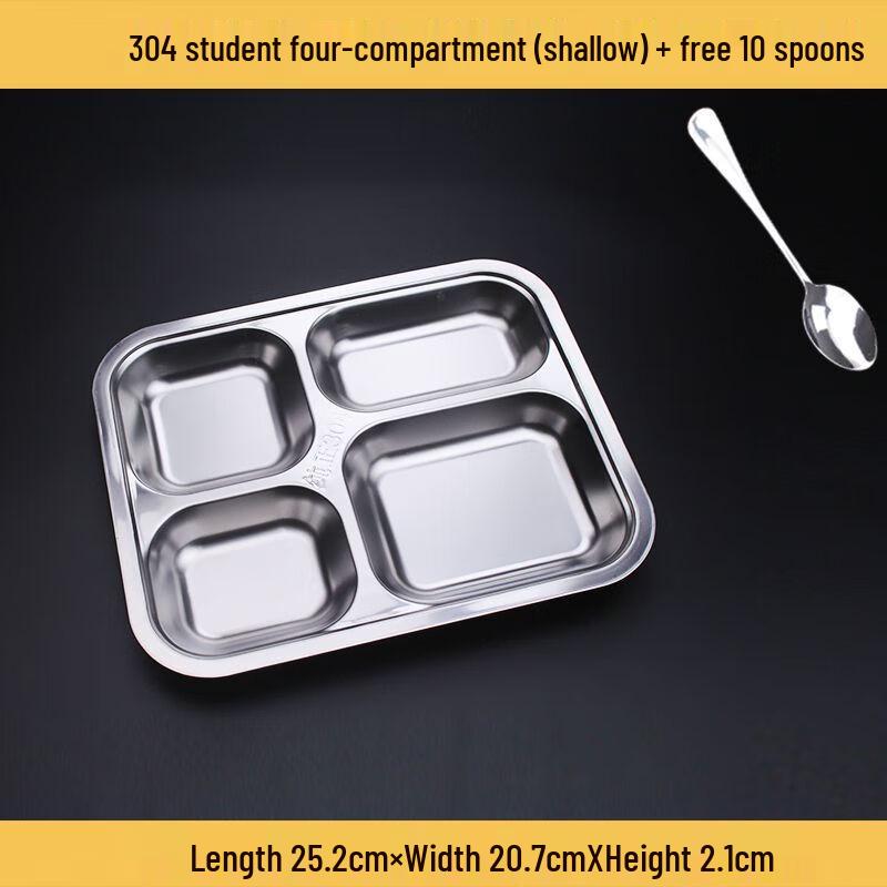 304 Stainless Steel Divided Meal Tray Set