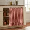 Ruffled Edge Farmhouse Plaid Kitchen Oven Skirt Cotton Privacy Partition Curtain  Porch