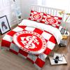 Red and White S.C. Internacional Bedding Bedding Duvet Cover Set Duvet Cover Pillowcases  (1 * Duvet Cover 2 * Pillowcases, without duvet insert)