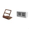 TV Remote Organizer Desktop Storage Box with Flip Desk Clock Standing Two Compartments