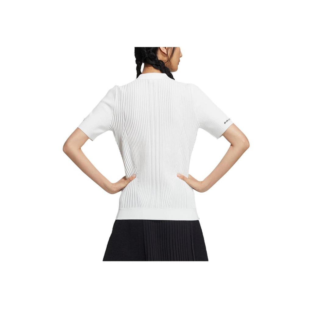 Adidas Statement Primeknit Golf Komfort Sport Poloshirt Damen Oberteile Weiß HB3568