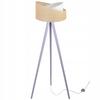 TRIPOD FLOOR LAMP WOODEN JUTE LAMPSHADE 45CM