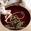 AFC Ajax Custom Name Round Area Rug,Carpet Rug for Living Room Bedroom Sofa Playroom Decor,Non-slip Floor Mat