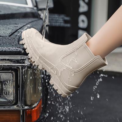 Women's Rain Boots Waterproof Shoes Anti-slip Rubber Shoes
