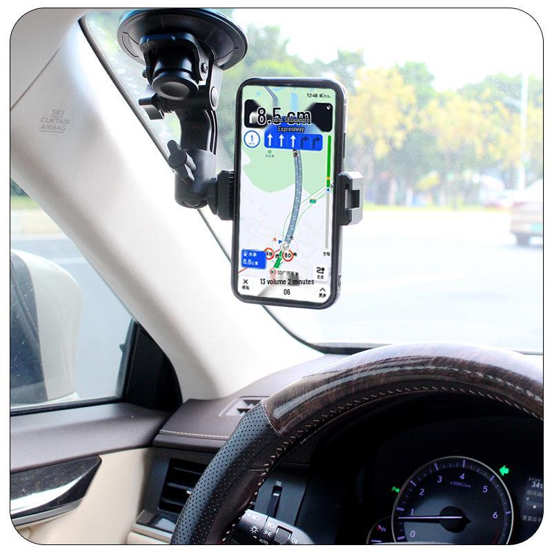 Car Phone Mount: Navigation Bracket & First-Person Selfie Live Stream Holder with Suction Cup