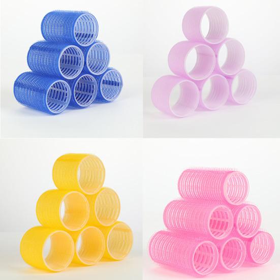 10Pcs Hair Roller Self-adhesive Bouncy Heatless Grip Hair DIY Styling Hair Curler Tool Self Roller Hair Salon