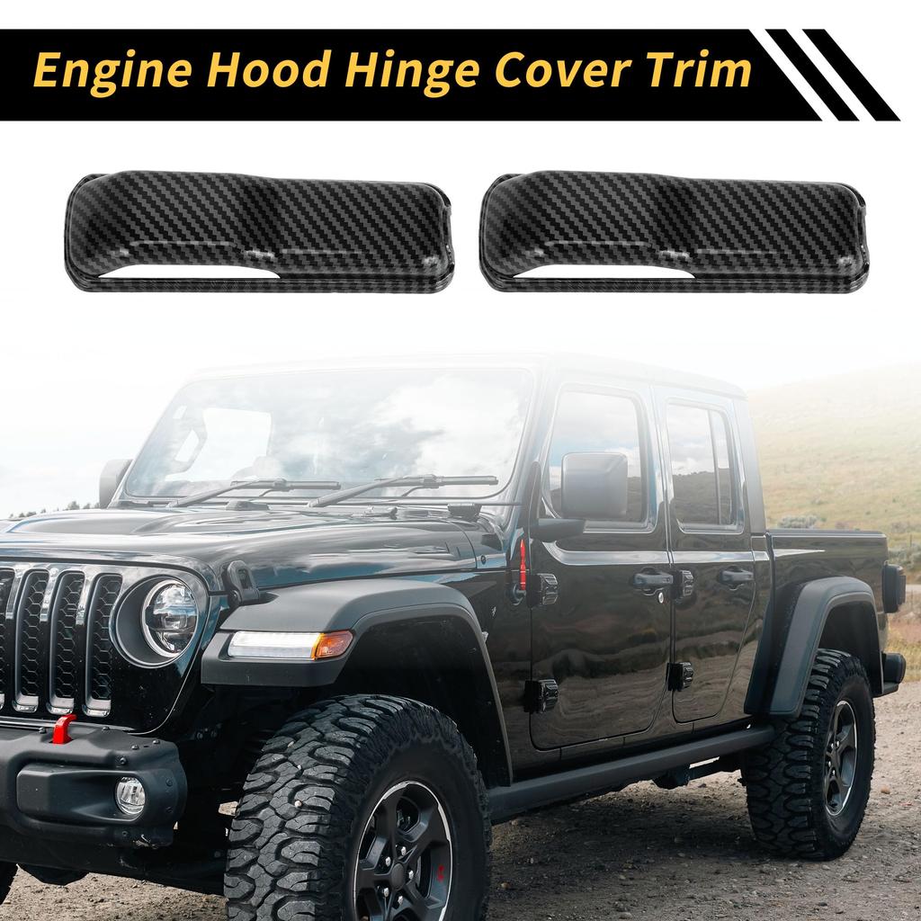 REPAIROCK Jeep Wrangler JL JLU Sport SA-HARa RUB-I-Con 2018-2022 Engine Hood Hinge Cover Trim
