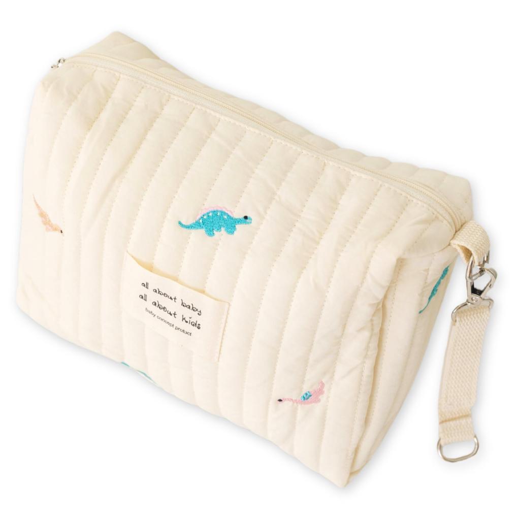 Stylish and Cute Diaper Baby Baby Travel Large Dinosaur Pouch, Bag, Storage, Wipes, Essentials, Capacity, Zippered, Stroller, Outings, Portable,