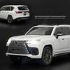 1:24 LEXUS LX600 Alloy Car Model Sound And Light Pull Back Toy Car Off-Road Car Simulation for Boy Collection Decoration