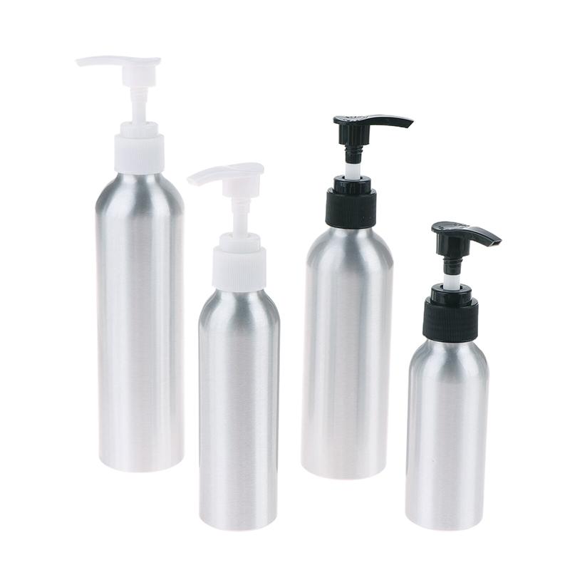 30-150-300Ml Spiralna Główka Pompki do Balsamu Płyn do Mycia Rąk Żel do Mycia Twarzy Szampon Butelka Aluminiowa Dozownik do Balsamu Pusta