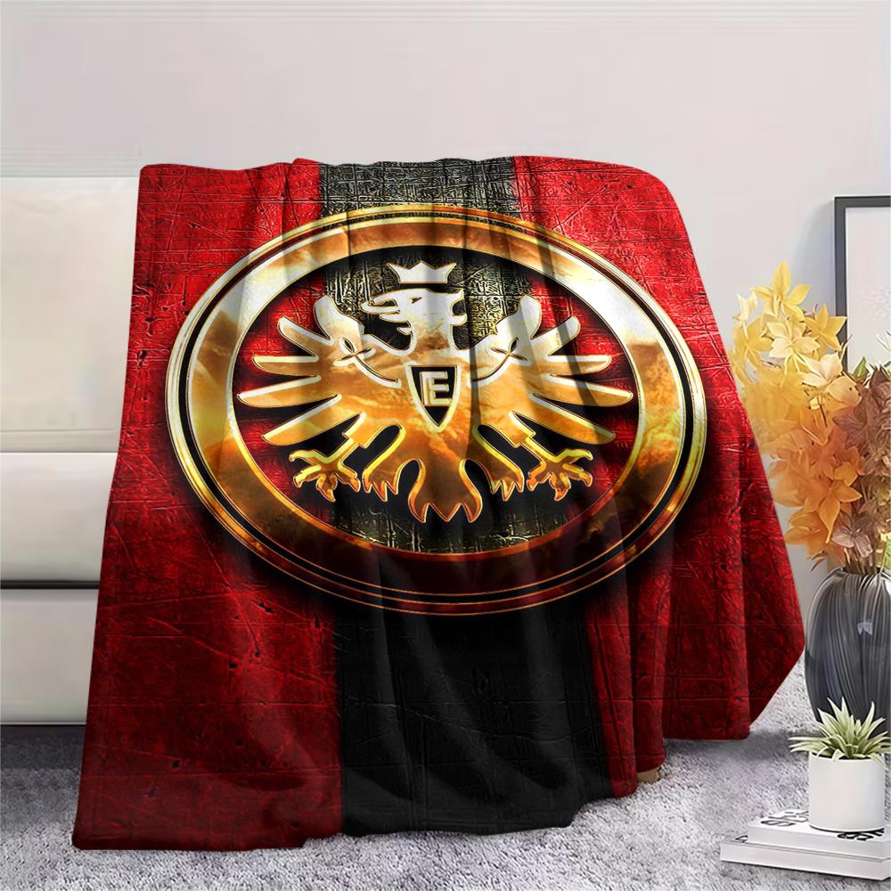 1PC Eintracht Frankfurt Print Flannel Blanket, High quality Comfortable for All Seasons, Home Decor, Warmth and Comfort, Perfect for Christmas Gifts