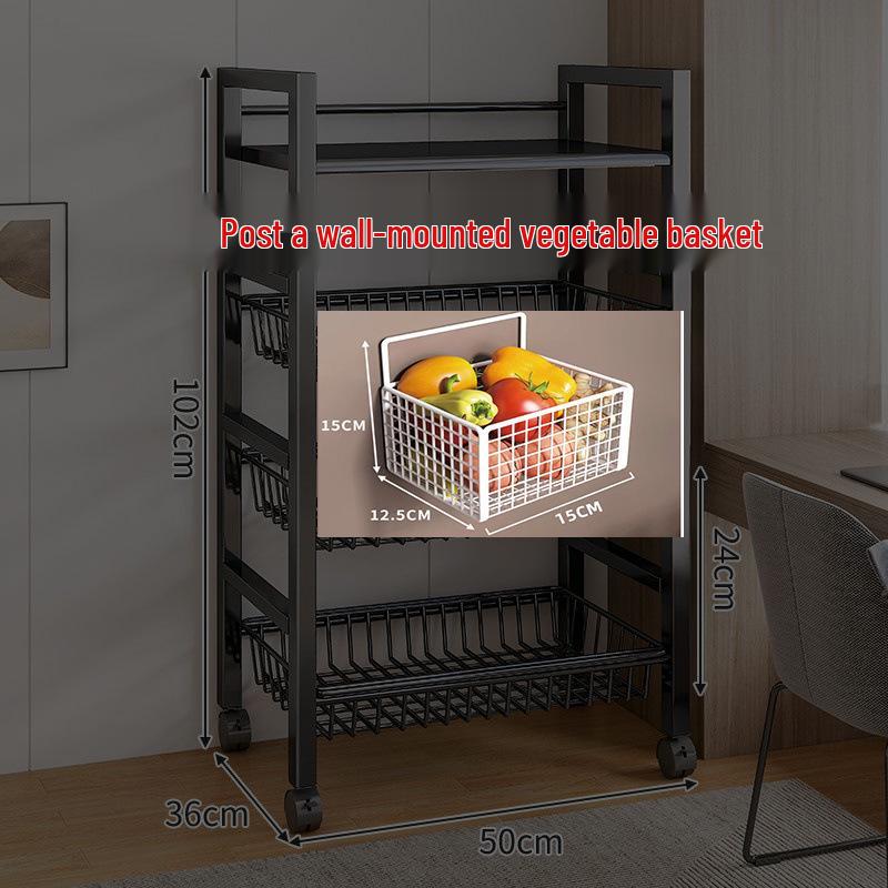Stainless Steel Multi-Layer Kitchen Trolley for Fruits & Vegetables