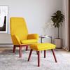 Recliner Chair with Ottoman Mustard Yellow Fabric